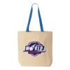 Natural Tote with Contrast-Color Handles Thumbnail