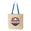 Natural Tote with Contrast-Color Handles Thumbnail