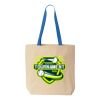Natural Tote with Contrast-Color Handles Thumbnail
