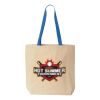 Natural Tote with Contrast-Color Handles Thumbnail