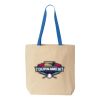 Natural Tote with Contrast-Color Handles Thumbnail