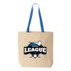 Natural Tote with Contrast-Color Handles Thumbnail