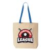 Natural Tote with Contrast-Color Handles Thumbnail