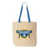 Natural Tote with Contrast-Color Handles Thumbnail