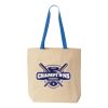 Natural Tote with Contrast-Color Handles Thumbnail