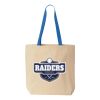 Natural Tote with Contrast-Color Handles Thumbnail