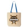 Natural Tote with Contrast-Color Handles Thumbnail