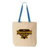 Natural Tote with Contrast-Color Handles Thumbnail