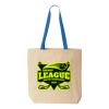 Natural Tote with Contrast-Color Handles Thumbnail