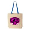 Natural Tote with Contrast-Color Handles Thumbnail