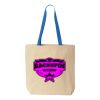 Natural Tote with Contrast-Color Handles Thumbnail