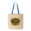 Natural Tote with Contrast-Color Handles Thumbnail