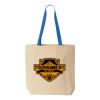 Natural Tote with Contrast-Color Handles Thumbnail