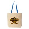 Natural Tote with Contrast-Color Handles Thumbnail