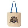 Natural Tote with Contrast-Color Handles Thumbnail