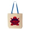Natural Tote with Contrast-Color Handles Thumbnail