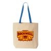 Natural Tote with Contrast-Color Handles Thumbnail