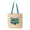 Natural Tote with Contrast-Color Handles Thumbnail