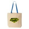 Natural Tote with Contrast-Color Handles Thumbnail