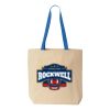 Natural Tote with Contrast-Color Handles Thumbnail