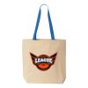 Natural Tote with Contrast-Color Handles Thumbnail