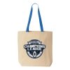 Natural Tote with Contrast-Color Handles Thumbnail