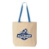 Natural Tote with Contrast-Color Handles Thumbnail