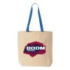 Natural Tote with Contrast-Color Handles Thumbnail