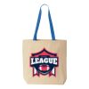 Natural Tote with Contrast-Color Handles Thumbnail