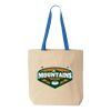 Natural Tote with Contrast-Color Handles Thumbnail