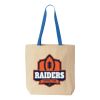 Natural Tote with Contrast-Color Handles Thumbnail