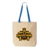 Natural Tote with Contrast-Color Handles Thumbnail