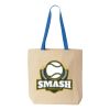 Natural Tote with Contrast-Color Handles Thumbnail