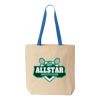 Natural Tote with Contrast-Color Handles Thumbnail
