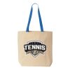 Natural Tote with Contrast-Color Handles Thumbnail