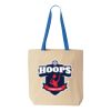 Natural Tote with Contrast-Color Handles Thumbnail