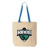 Natural Tote with Contrast-Color Handles Thumbnail