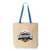 Natural Tote with Contrast-Color Handles Thumbnail