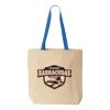 Natural Tote with Contrast-Color Handles Thumbnail