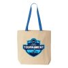 Natural Tote with Contrast-Color Handles Thumbnail
