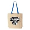 Natural Tote with Contrast-Color Handles Thumbnail