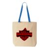 Natural Tote with Contrast-Color Handles Thumbnail