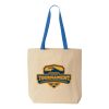 Natural Tote with Contrast-Color Handles Thumbnail