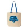 Natural Tote with Contrast-Color Handles Thumbnail