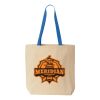 Natural Tote with Contrast-Color Handles Thumbnail