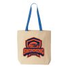 Natural Tote with Contrast-Color Handles Thumbnail