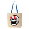 Natural Tote with Contrast-Color Handles Thumbnail