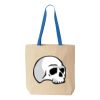 Natural Tote with Contrast-Color Handles Thumbnail