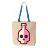 Natural Tote with Contrast-Color Handles Thumbnail