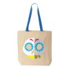 Natural Tote with Contrast-Color Handles Thumbnail